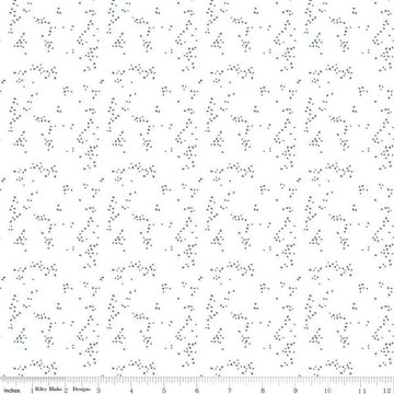 Image of Petals & Hazel Hearts Off White quilting cotton fabric by Simple Simon & Company for Riley Blake Designs. Features hearts on a white background. Cute Little Fabric Shop.