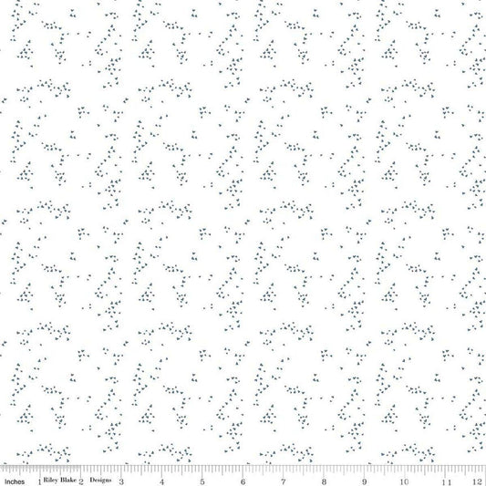 Image of Petals & Hazel Hearts Off White quilting cotton fabric by Simple Simon & Company for Riley Blake Designs. Features hearts on a white background. Cute Little Fabric Shop.