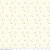 Image of Petals & Hazel Scatter Cream quilting cotton fabric by Simple Simon & Company for Riley Blake Designs. Features stars on a cream background. Cute Little Fabric Shop.