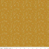 Image of Petals & Hazel Hearts Butterscotch quilting cotton fabric by Simple Simon & Company for Riley Blake Designs. Features hearts on a gold background. Cute Little Fabric Shop.