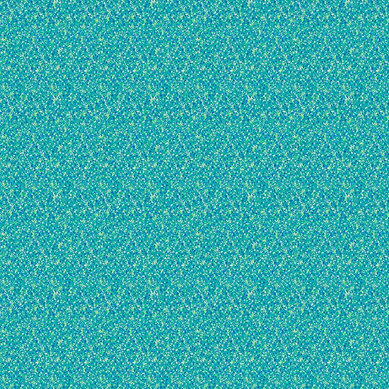 Image of Balloonfest Speckle Texture Turquoise quilting cotton fabric by Anthony Kleem for QT Fabrics. Features printed texture on a blue background. Cute Little Fabric Shop.