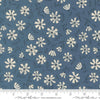 Image of Natures Sketchbook Flowers Dusk quilting cotton fabric by Elena Amo for Moda Fabrics. Features flowers on a blue background. Cute Little Fabric Shop.
