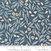 Image of Natures Sketchbook Flowy Flowers Dusk quilting cotton fabric by Elena Amo for Moda Fabrics. Features flowers on a blue background. Cute Little Fabric Shop.