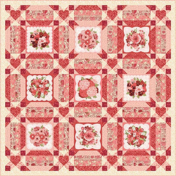 Pure Romance Quilt Kit Valentine's Day Fabric - KIT20990 - Moda Fabrics Quilting Cotton Fabric