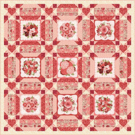 Pure Romance Quilt Kit Valentine's Day Fabric - KIT20990 - Moda Fabrics Quilting Cotton Fabric