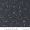 Image of Feather and Forest Bloom Flock of Feathers Midnight quilting cotton fabric by Linn Warme for Moda Fabrics. Features birds on a blue background. Cute Little Fabric Shop.