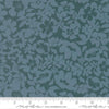 Image of Feather and Forest Bloom Floral Fusion Azure quilting cotton fabric by Linn Warme for Moda Fabrics. Features flowers on a blue background. Cute Little Fabric Shop.