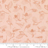 Image of Feather and Forest Bloom Flock of Feathers Petal quilting cotton fabric by Linn Warme for Moda Fabrics. Features birds on a pink background. Cute Little Fabric Shop.
