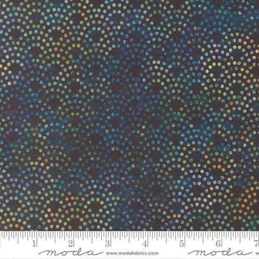 Image of Tranquil Patina Drishti Dot Horizon quilting cotton fabric by Debbie Maddy for Moda Fabrics. Features dot on a blue background. Cute Little Fabric Shop.