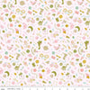 Image of Brave Your Way Wild and Free Petal quilting cotton fabric by Cayla Naylor for Riley Blake Designs. Features baby boy toys on a white background. Cute Little Fabric Shop.
