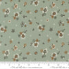 Image of Wellspring Micro Bloom Storm quilting cotton fabric by Fancy That Design House for Moda Fabrics. Features flowers on a blue background. Cute Little Fabric Shop.