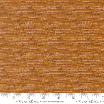 Image of Wellspring Blotted Caramel quilting cotton fabric by Fancy That Design House for Moda Fabrics. Features stripes on a brown background. Cute Little Fabric Shop.