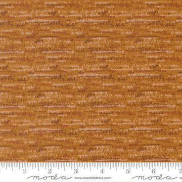 Image of Wellspring Blotted Caramel quilting cotton fabric by Fancy That Design House for Moda Fabrics. Features stripes on a brown background. Cute Little Fabric Shop.