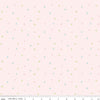 Image of Little Posies Ditsy Pink quilting cotton fabric by Cayla Naylor for Riley Blake Designs. Features stars on a pink background. Cute Little Fabric Shop.