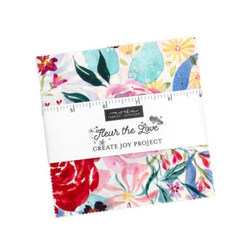 Fleur The Love Charm Pack Floral Fabric - 39880PP - 42-Piece Precut - Moda Fabrics Quilting Cotton Fabric