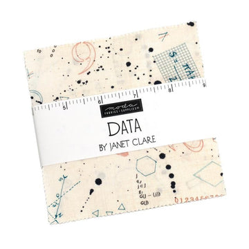 Data Charm Pack Math Fabric - 24670PP - 42-Piece Precut - Moda Fabrics Quilting Cotton Fabric