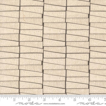 Image of Imprint Stacked Ivory quilting cotton fabric by Sewn By Amy Schelle for Moda Fabrics. Features a geometric fabric on a cream background. Cute Little Fabric Shop.