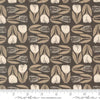 Image of Imprint Flower Market Iron quilting cotton fabric by Sewn By Amy Schelle for Moda Fabrics. Features flowers on a brown background. Cute Little Fabric Shop.