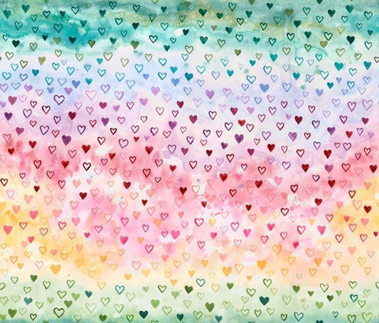 SALE MINKY Fleur The Love Quilting Some Kinda Love Rainbow Valentine's Day Fabric - 39882 - Moda Fabrics 100% Polyester Fabric