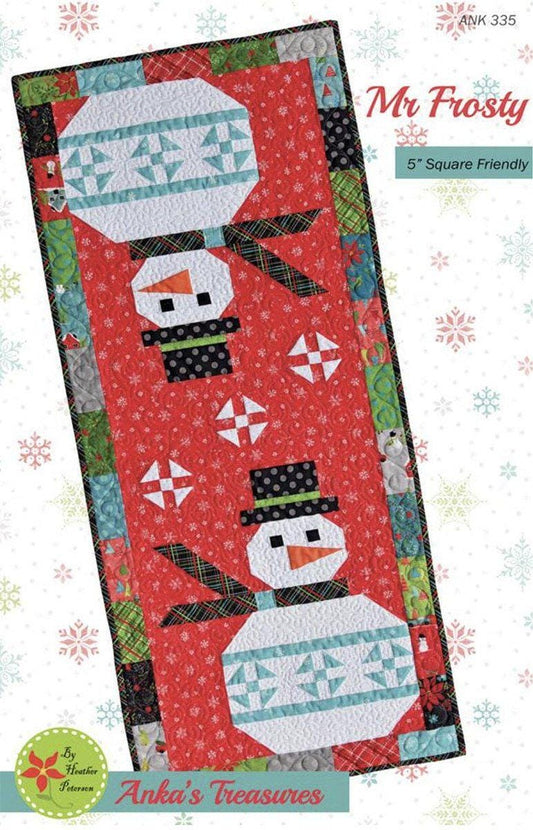 SALE Mr. Frosty Runner Quilt PATTERN Precut Friendly Pattern - Riley Blake INSTRUCTIONS Only