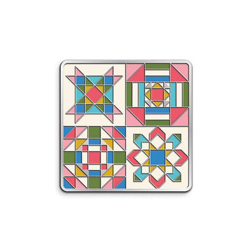 SALE Four Block Sampler Needle Minder Geometric Magnet - ST-55931 - Riley Blake Scissor Minder