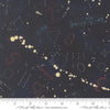 Image of Data Black Holes Hawking quilting cotton fabric by Janet Clare for Moda Fabrics. Features numbers and shapes on a blue background. Cute Little Fabric Shop.