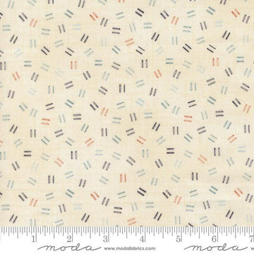 Image of Data Equals Lovelace quilting cotton fabric by Janet Clare for Moda Fabrics. Features lines on a cream background. Cute Little Fabric Shop.