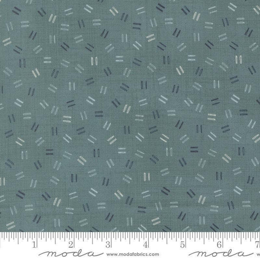 Image of Data Equals Turing quilting cotton fabric by Janet Clare for Moda Fabrics. Features numbers on a blue background. Cute Little Fabric Shop.