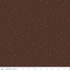 Image of Dapple Dot Brownie quilting cotton fabric by The RBD Designers for Riley Blake Designs. Features polka dots on a brown background. Cute Little Fabric Shop.