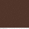 Image of Dapple Dot Brownie quilting cotton fabric by The RBD Designers for Riley Blake Designs. Features polka dots on a brown background. Cute Little Fabric Shop.