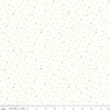Image of Dapple Dot on Off White Denim quilting cotton fabric by The RBD Designers for Riley Blake Designs. Features polka dots on a cream background. Cute Little Fabric Shop.