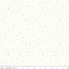Image of Dapple Dot on Off White Denim quilting cotton fabric by The RBD Designers for Riley Blake Designs. Features polka dots on a cream background. Cute Little Fabric Shop.