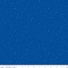Image of Dapple Dot Royal Blue quilting cotton fabric by The RBD Designers for Riley Blake Designs. Features polka dots on a blue background. Cute Little Fabric Shop.
