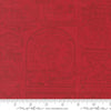 Image of Je Taime Vintage Valentine Rose quilting cotton fabric by Stacy Iest Hsu for Moda Fabrics. Features vintage ads on a red background. Cute Little Fabric Shop.