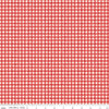 Image of Cath Kidston Signature Collection Gingham Red by Cath Kidston for Riley Blake Designs. Features gingham on a red background. Cute Little Fabric Shop.