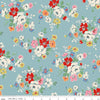 Image of Cath Kidston Signature Collection Clifton Rose Blue by Cath Kidston for Riley Blake Designs. Features flowers on a blue background. Cute Little Fabric Shop.