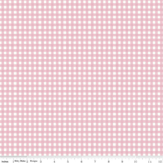 Image of Cath Kidston Signature Collection Gingham Pink by Cath Kidston for Riley Blake Designs. Features gingham on a pink background. Cute Little Fabric Shop.