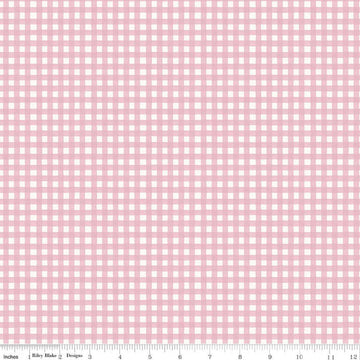 Image of Cath Kidston Signature Collection Gingham Pink by Cath Kidston for Riley Blake Designs. Features gingham on a pink background. Cute Little Fabric Shop.