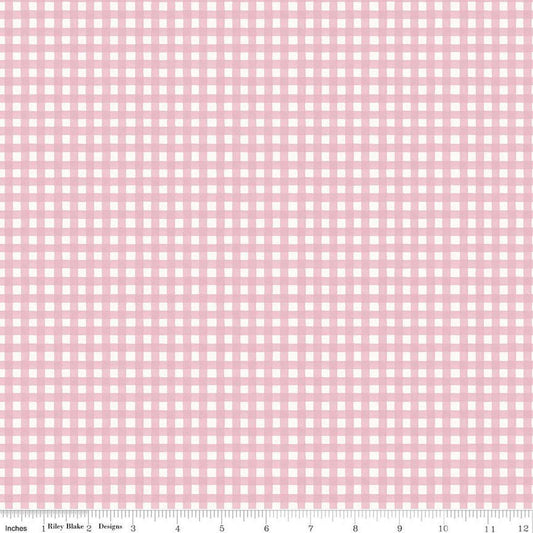 Image of Cath Kidston Signature Collection Gingham Pink by Cath Kidston for Riley Blake Designs. Features gingham on a pink background. Cute Little Fabric Shop.