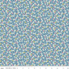 Image of Cath Kidston Signature Collection Teeny One Blue by Cath Kidston for Riley Blake Designs. Features flowers on a blue background. Cute Little Fabric Shop.
