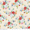 Image of Cath Kidston Signature Collection Clifton Rose Cream by Cath Kidston for Riley Blake Designs. Features flowers on a cream background. Cute Little Fabric Shop.