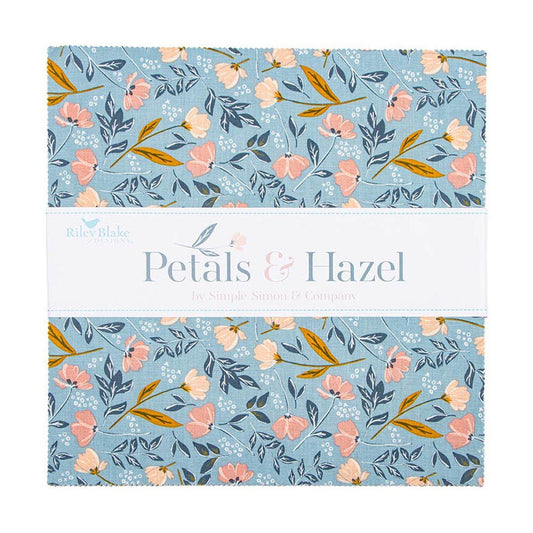 SALE Petals & Hazel 10" Stacker Floral Fabric - 10-18220-42 - 42-Piece Precut - Riley Blake Quilting Cotton Fabric