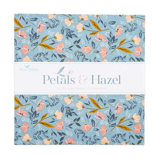 SALE Petals & Hazel 10" Stacker Floral Fabric - 10-18220-42 - 42-Piece Precut - Riley Blake Quilting Cotton Fabric