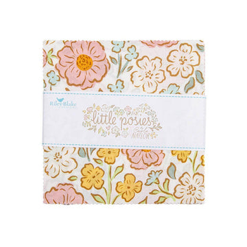 SALE Little Posies 5" Stacker Floral Fabric - 5-18320-42 - 42-Piece Precut - Riley Blake Quilting Cotton Fabric