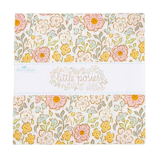 SALE Little Posies 10" Stacker Floral Fabric - 10-18320-42 - 42-Piece Precut - Riley Blake Quilting Cotton Fabric