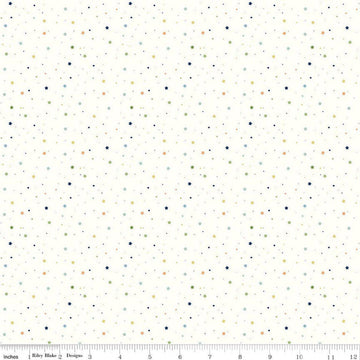 Image of Flannel Love You to the Moon Stars Multi flannel cotton fabric by Echo Park Paper Co for Riley Blake Designs. Features stars on a white background. Cute Little Fabric Shop.