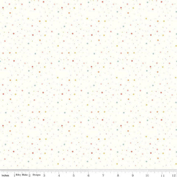 Image of Flannel Love You to the Moon Stars White flannel cotton fabric by Echo Park Paper Co for Riley Blake Designs. Features stars on a white background. Cute Little Fabric Shop.