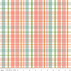 Image of Flannel Love You to the Moon Plaid Multi flannel cotton fabric by Echo Park Paper Co for Riley Blake Designs. Features plaid on a red background. Cute Little Fabric Shop.