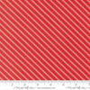 Image of Bloomsberry Stripe Red quilting cotton fabric by Camille Roskelley for Moda Fabrics. Features stripes on a red background. Cute Little Fabric Shop.