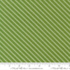 Image of Bloomsberry Stripe Green quilting cotton fabric by Camille Roskelley for Moda Fabrics. Features stripes on a green background. Cute Little Fabric Shop.